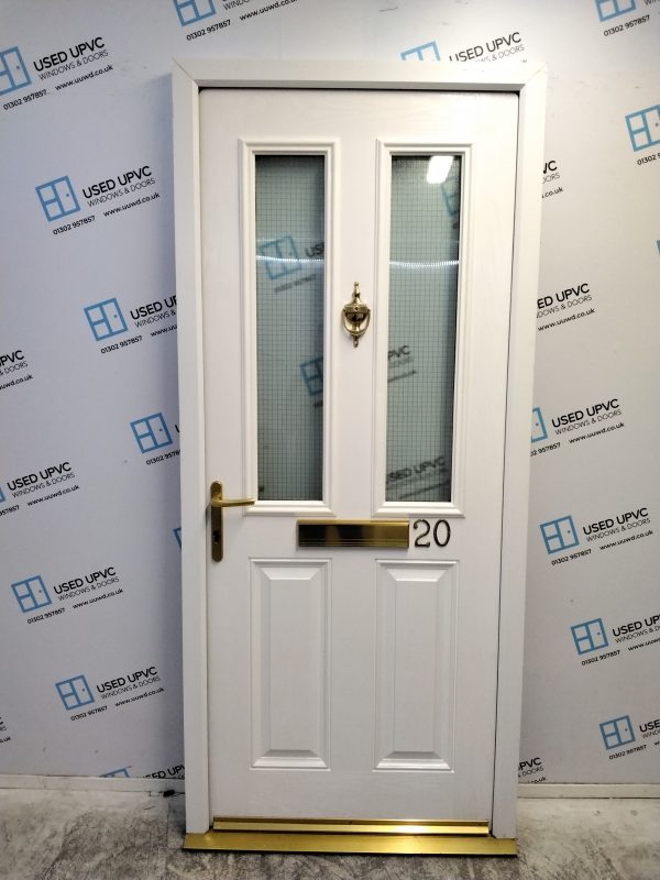 Used White Composite Front Door 915mm x 2060mm 0391