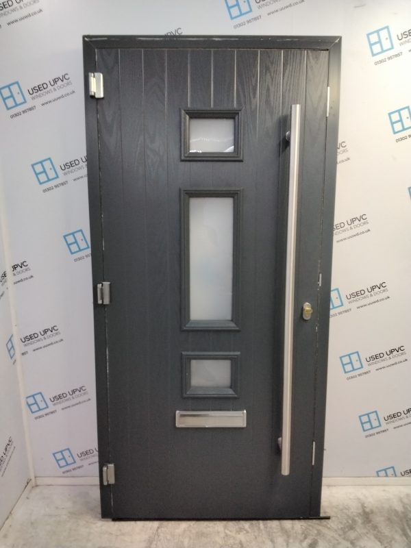 Used Anthracite Grey Composite Front Door 1000mm x 2065mm C6043 - Image 2