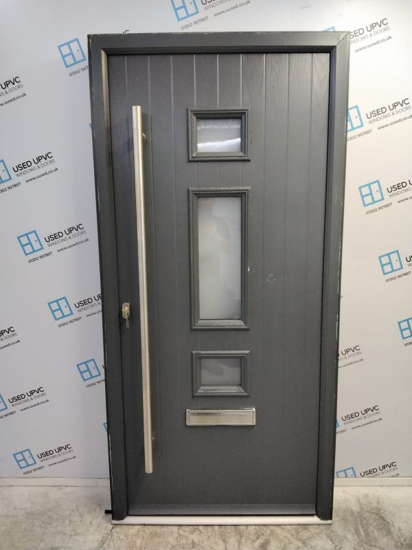 Used Anthracite Grey Composite Front Door 1000mm x 2065mm C6043