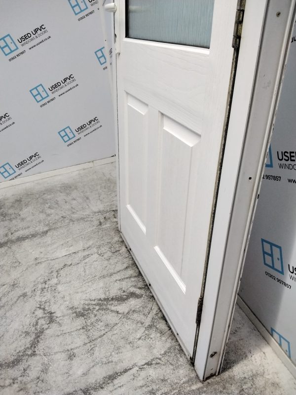 Used White Composite Back Door 910mm x 2060mm C6047 - Image 6