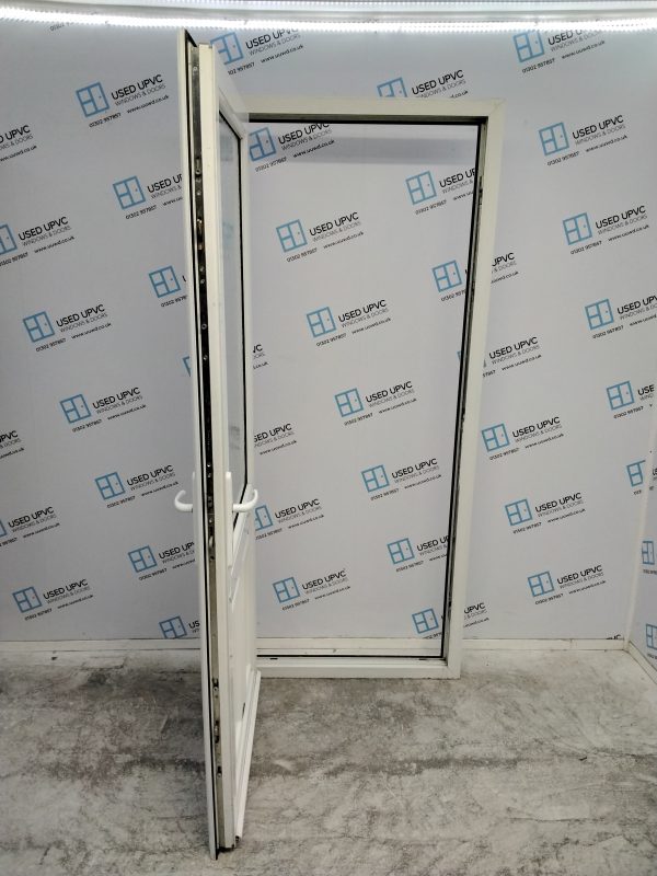 Used White Upvc Back Door 915mm x 2060mm (Reduce To 895mm x 2060mm) C6061 - Image 3