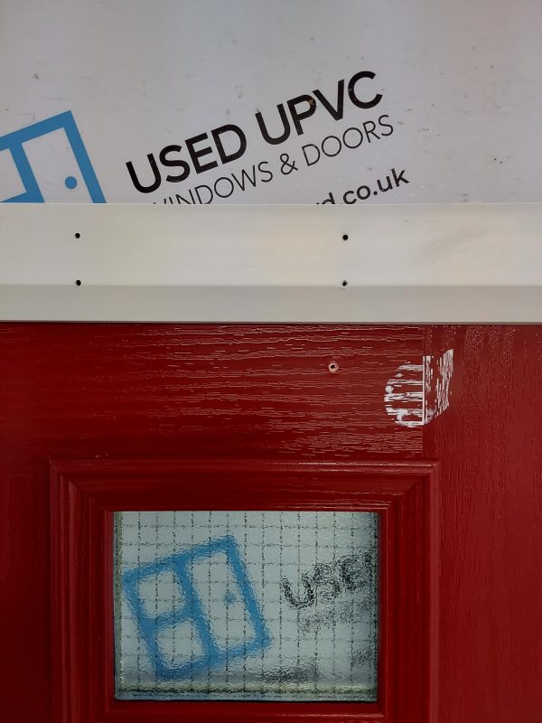 Used Red Composite Front Door 900mm x 1965mm C1006 - Image 4
