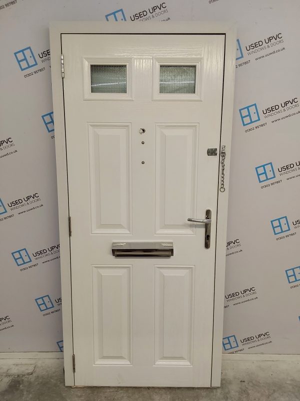 Used Red Composite Front Door 900mm x 1965mm C1006 - Image 2