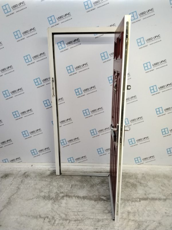 Used Red Composite Front Door 890mm x 1965mm C1007 - Image 3
