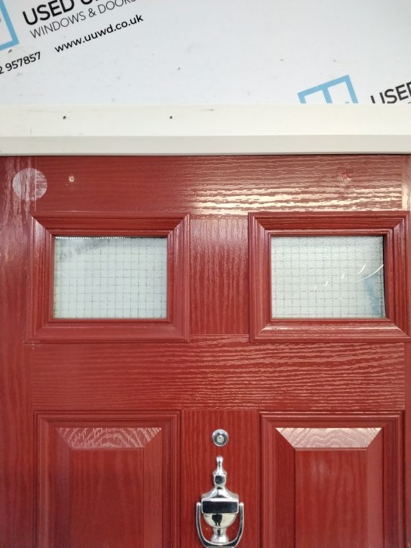 Used Red Composite Front Door 890mm x 1965mm C1007 - Image 6