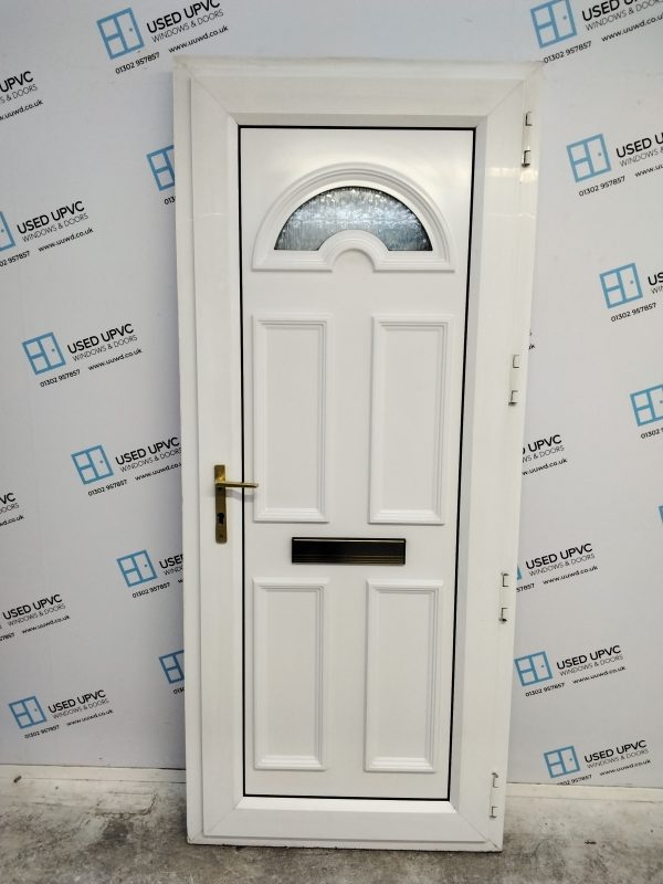 Used White Upvc Front Door 870mm x 2045mm C6063 - Image 2