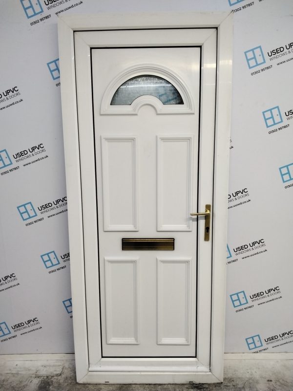 Used White Upvc Front Door 870mm x 2045mm C6063