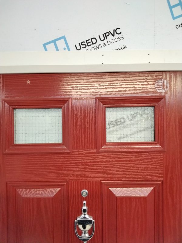 Used Red Composite Front Door 890mm x 1965mm C1008 - Image 6