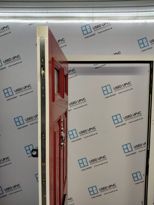 Used Red Composite Front Door 890mm x 1965mm C1008 - Image 4