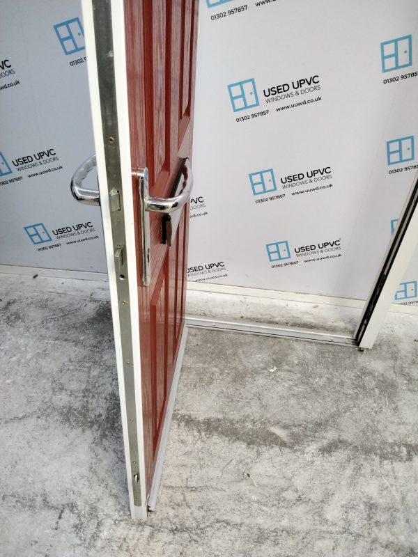 Used Red Composite Front Door 890mm x 1965mm C1008 - Image 5