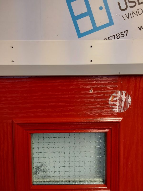 Used Red Composite Front Door 890mm x 2000mm C1014 - Image 5