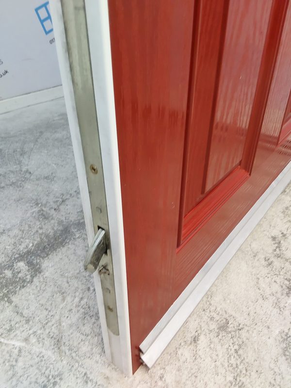 Used Red Composite Front Door 890mm x 2000mm C1014 - Image 8