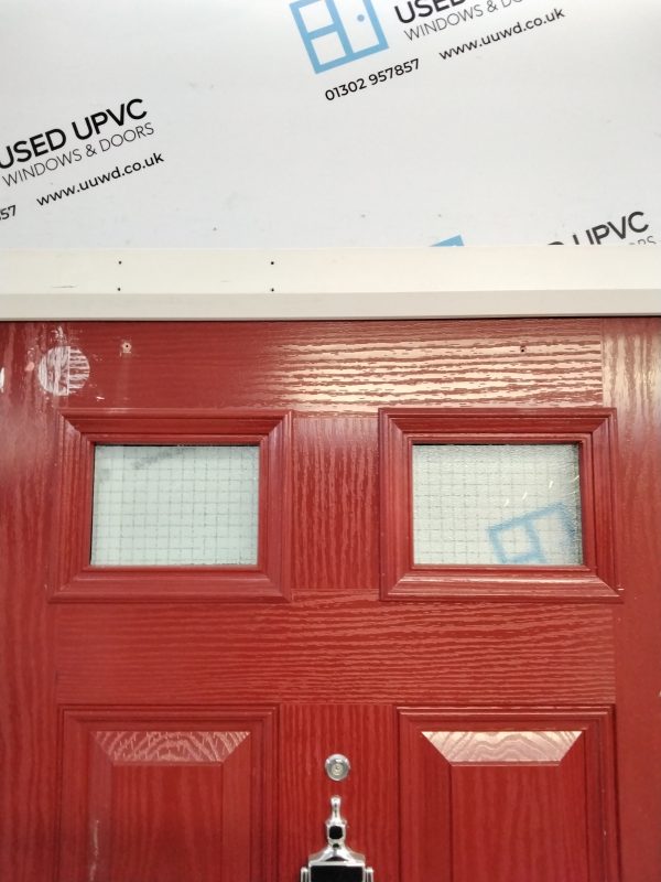 Used Red Composite Front Door 900mm x 1990mm C6052 - Image 6