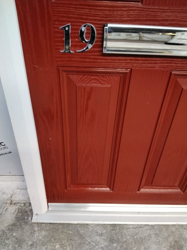Used Red Composite Front Door 900mm x 1990mm C6052 - Image 7