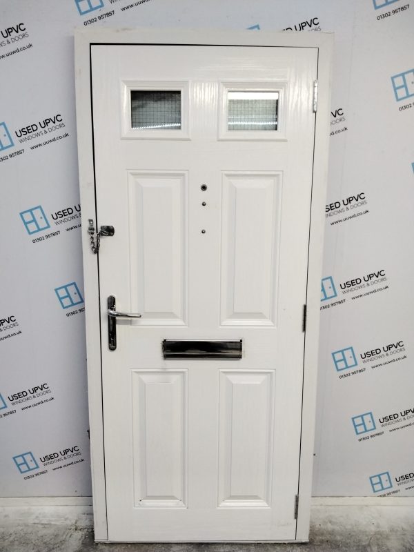 Used Red Composite Front Door 900mm x 1990mm C6052 - Image 2