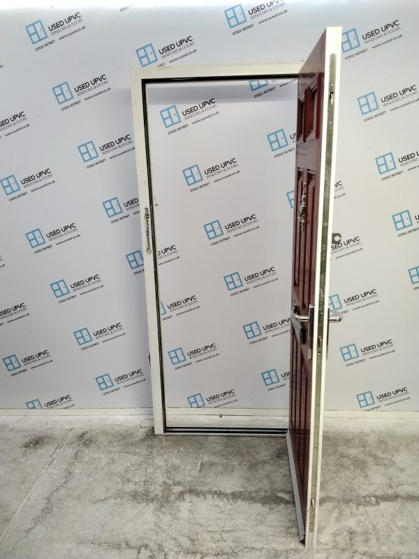 Used Red Composite Front Door 900mm x 1990mm C6052 - Image 3