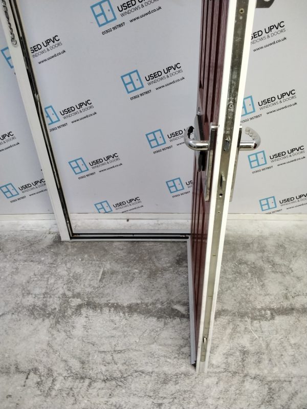 Used Red Composite Front Door 900mm x 1990mm C6052 - Image 5