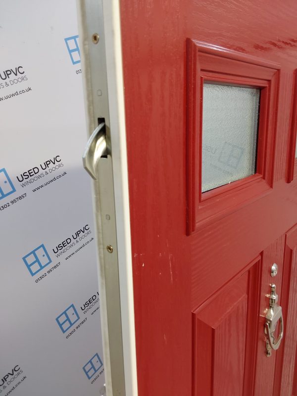 Used Red Composite Front Door 905mm x 2000mm C6080 - Image 5