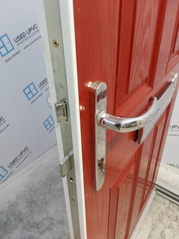 Used Red Composite Front Door 905mm x 2000mm C6080 - Image 6
