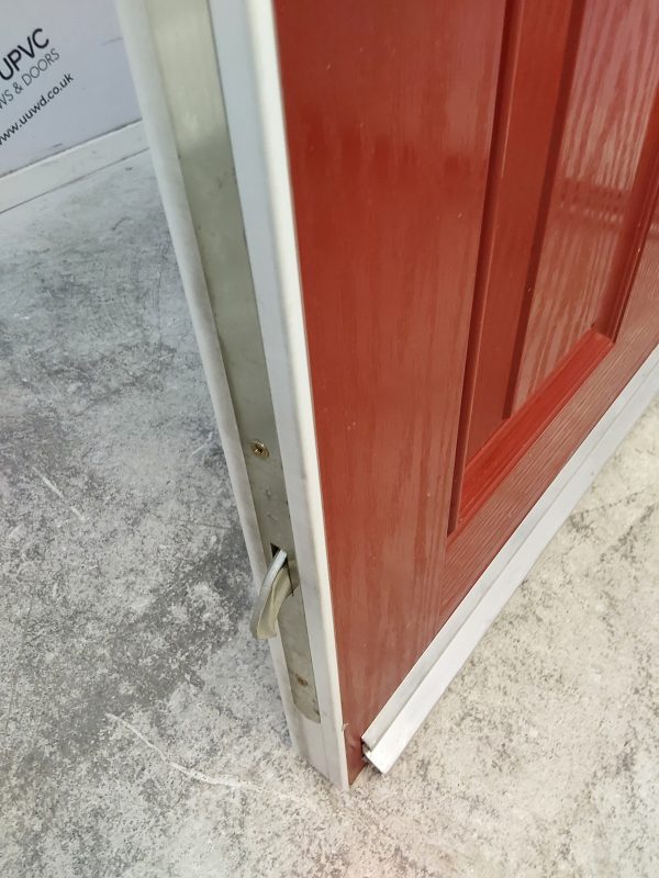 Used Red Composite Front Door 905mm x 2000mm C6080 - Image 7