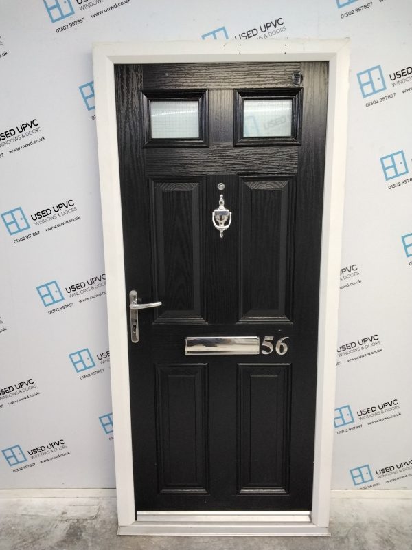 Used Black Composite Front Door 920mm x 1960mm C1025