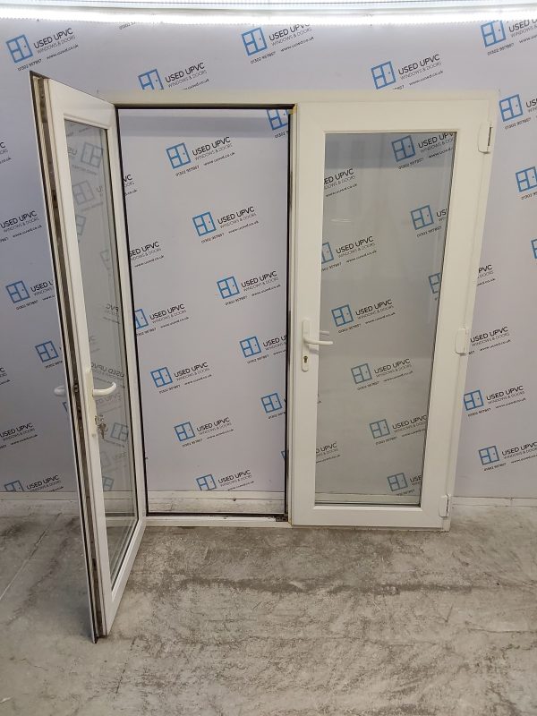Used White Upvc French Doors 1600mm x 2035mm EA6 - Image 3