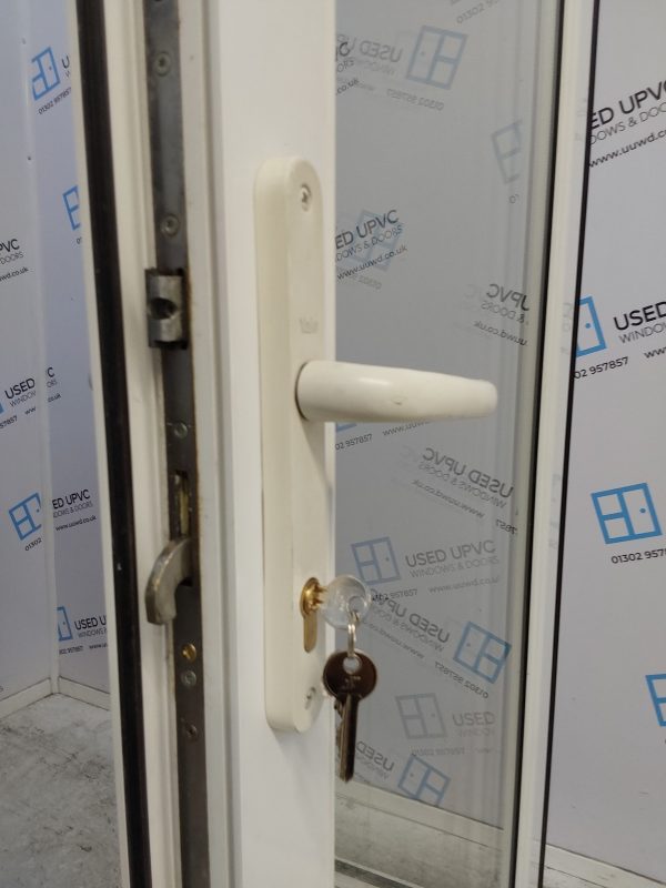Used White Upvc French Doors 1600mm x 2035mm EA6 - Image 6