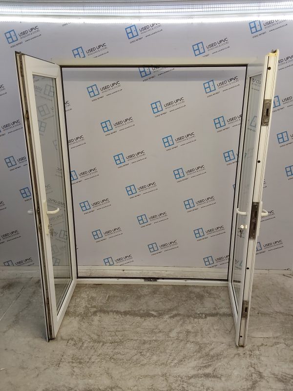 Used White Upvc French Doors 1600mm x 2035mm EA6 - Image 4