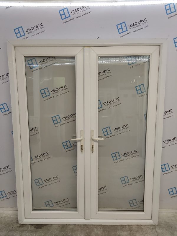 Used White Upvc French Doors 1600mm x 2035mm EA6 - Image 2