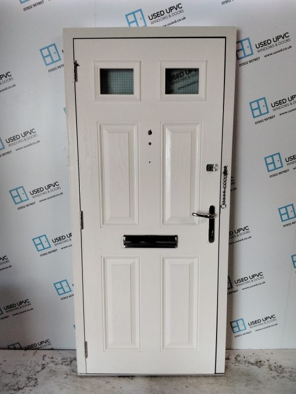 Used White Composite Front Door 900mm x 2000mm C1038 - Image 2