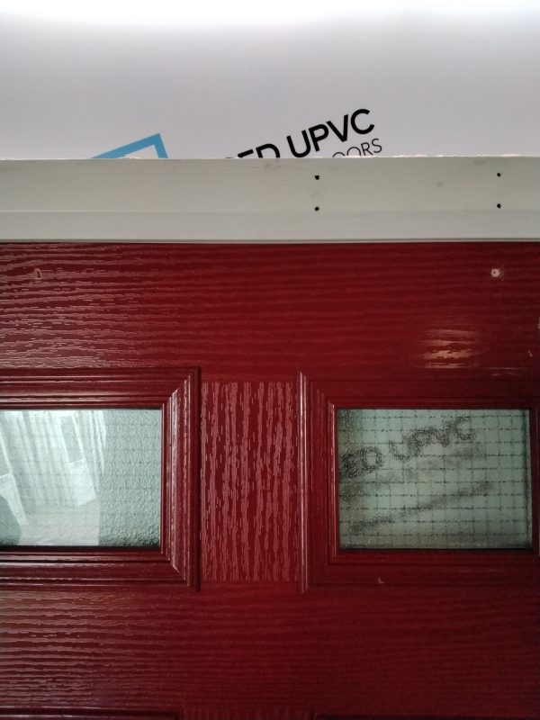 Used Red Composite Front Door 890mm x 2065mm C8D28 - Image 6