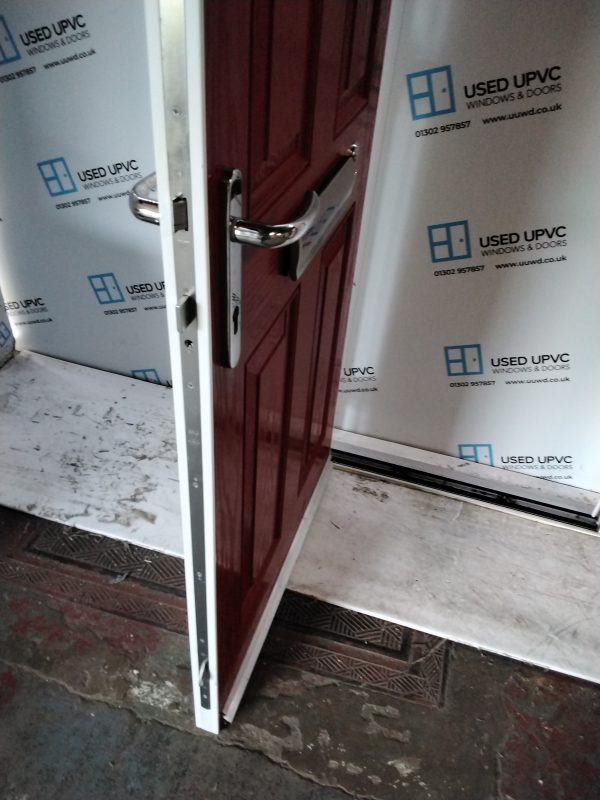 Used Red Composite Front Door 890mm x 2065mm C8D28 - Image 5