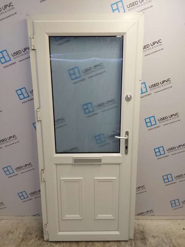 Used White Upvc Front Door 885mm x 2045mm C6058 - Image 2