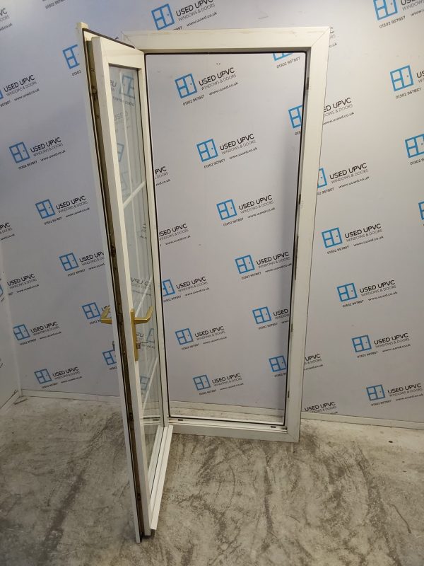 Used White Upvc Full Glass Back Door 850mm x 2070mm 0716 - Image 3