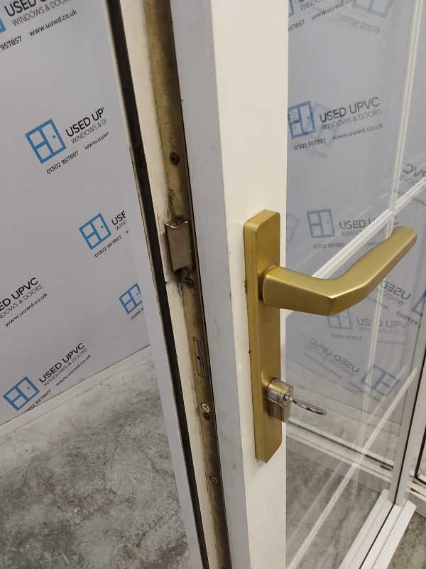 Used White Upvc Full Glass Back Door 850mm x 2070mm 0716 - Image 7
