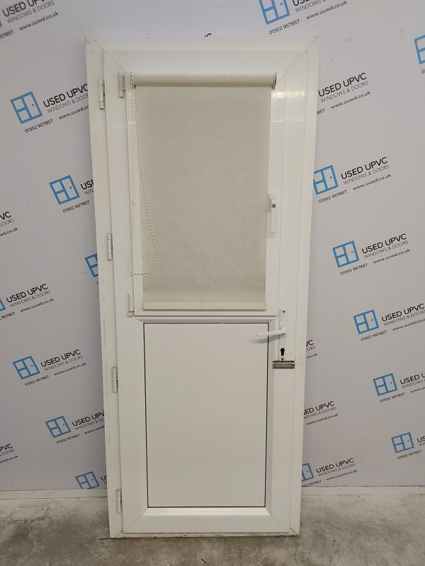 Used White Upvc Stable Back Door 835mm x 2040 (reduce to 815mm) C6066 - Image 5