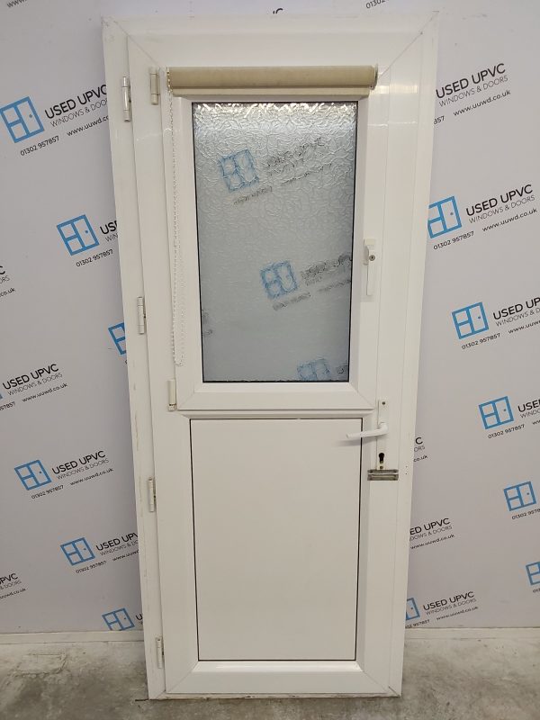 Used White Upvc Stable Back Door 835mm x 2040 (reduce to 815mm) C6066 - Image 2