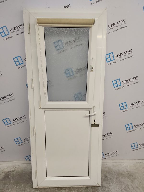 Used White Upvc Stable Back Door 835mm x 2040 (reduce to 815mm) C6066 - Image 7