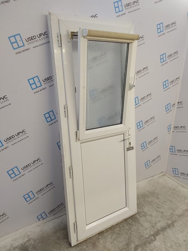 Used White Upvc Stable Back Door 835mm x 2040 (reduce to 815mm) C6066 - Image 8