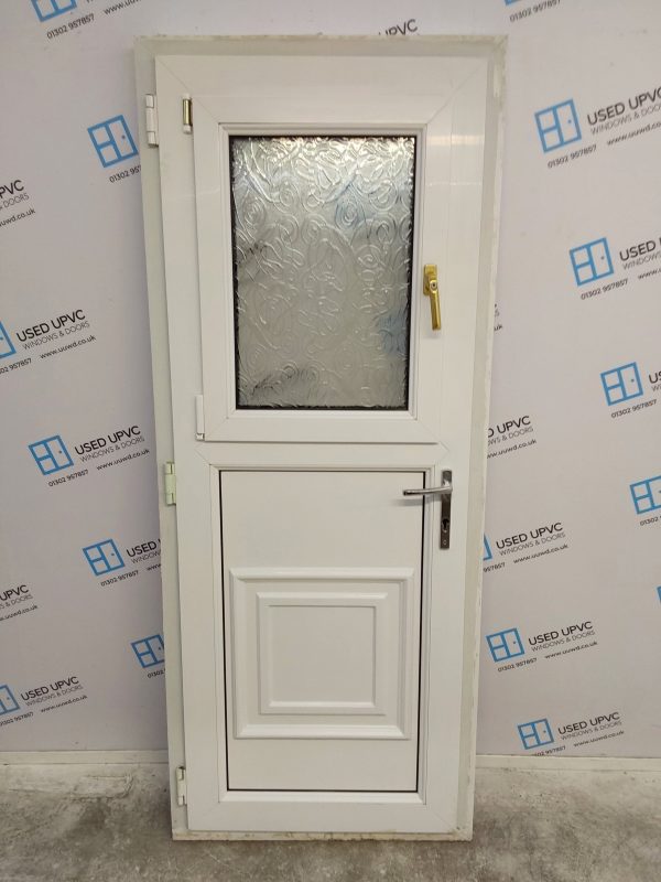 Used White Upvc Back Stable Door 820mm x 2025mm C6070 - Image 2
