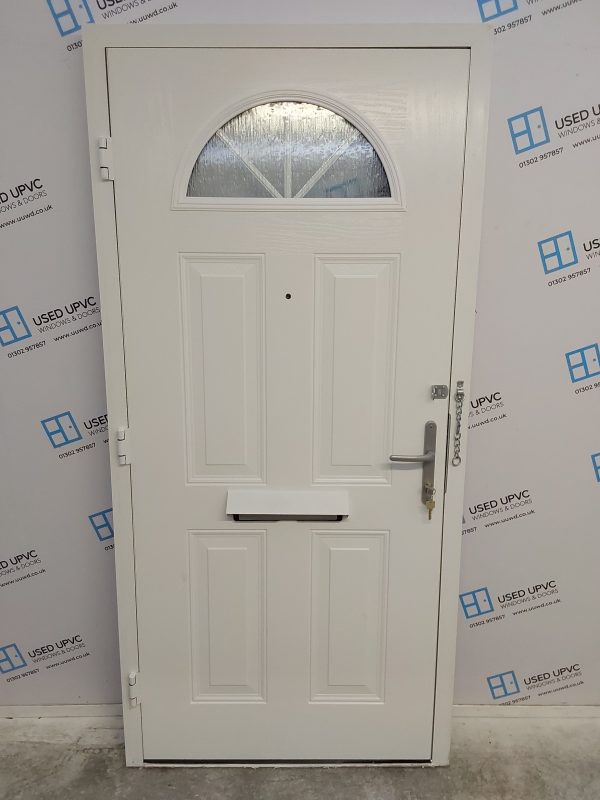 Used White Composite Front Door 990mm x 2070mm 0303 - Image 2