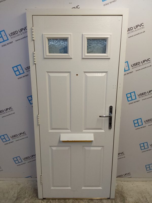 Used White Composite Front Door 870mm x 1960mm 0820 - Image 2
