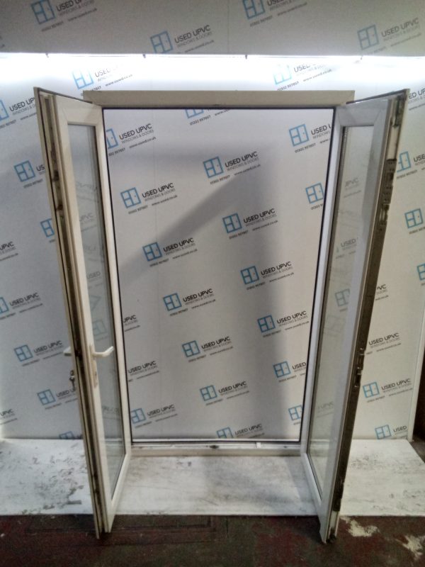 Used White Upvc French Doors (outwards opening) 1190mm x 2055mm EA7 - Image 2