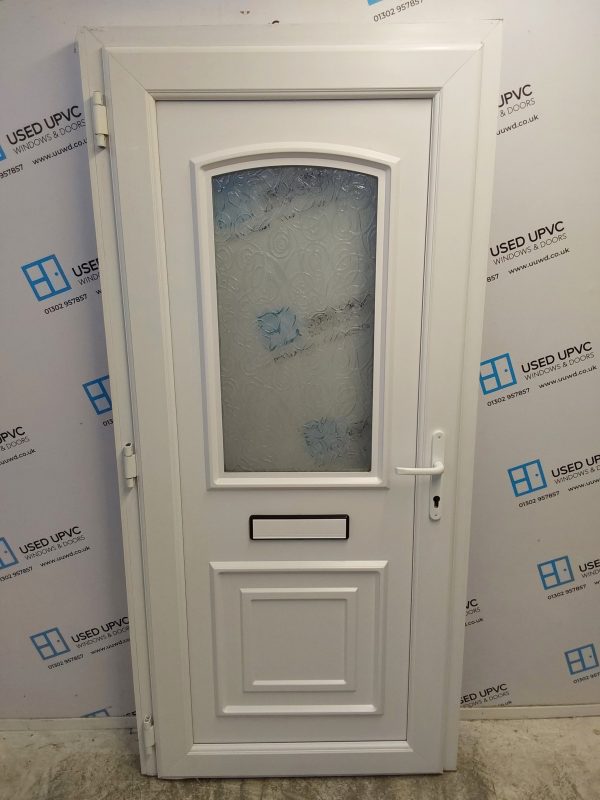 Used White Upvc Front Door 920mm x 1970mm (reduce to 905mm) C6029 - Image 2