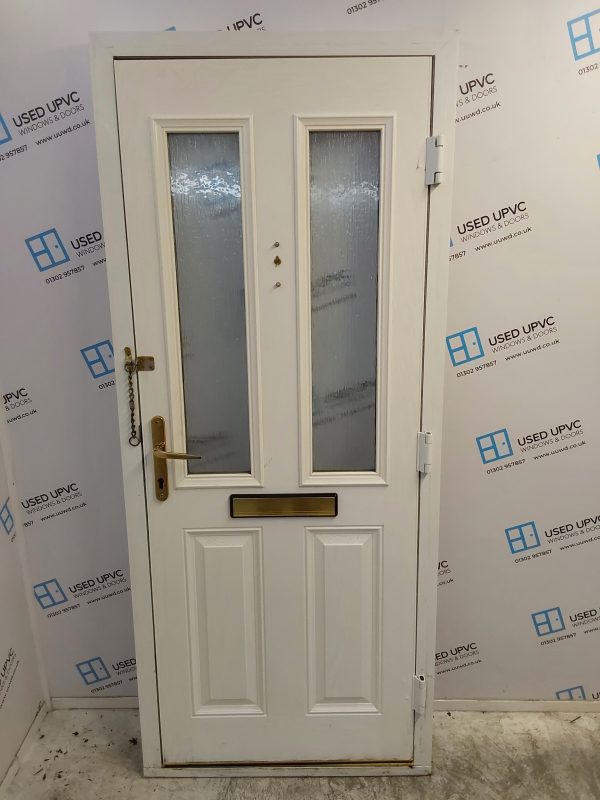 Used White Composite Front Door 885mm x 2080mm C6051 - Image 2