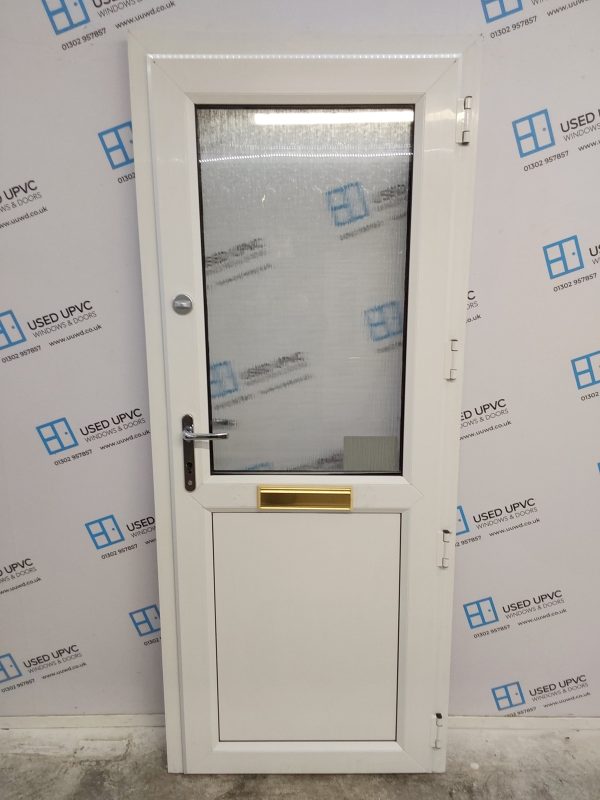 Used White Upvc Front Door 845mm x 2055mm 0770 - Image 2