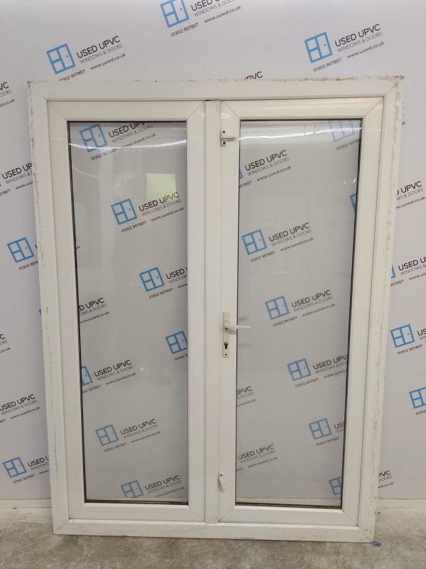 Used White Upvc French Doors 1490mm x 2015mm EA19 - Image 2