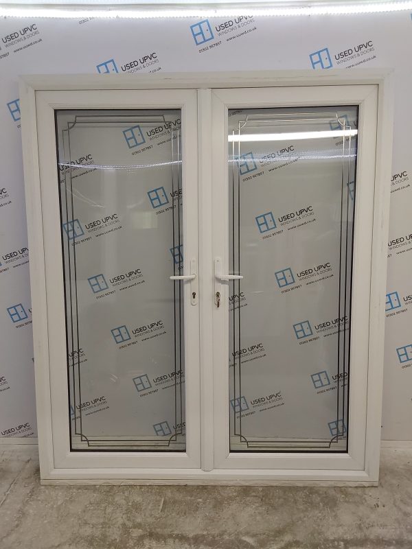 Used White Upvc French Doors 1790mm x 2110mm EA3 - Image 2