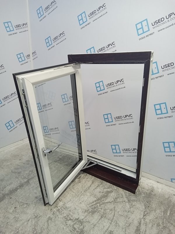 Used Rosewood Upvc Window 635mm x 1095mm W0091 - Image 3