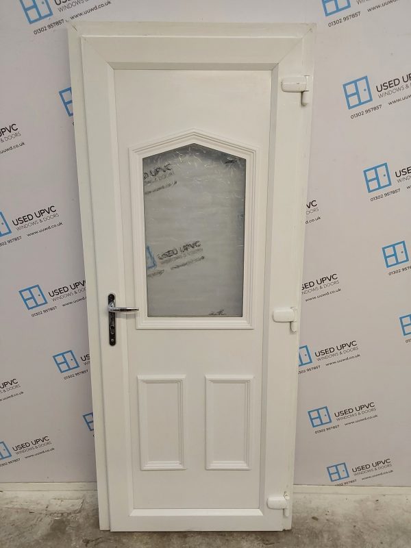 Used White Upvc Back Door 855mm x 2060mm C6039 - Image 2